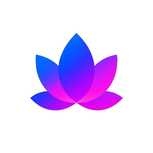Lytus Co. logo no background — blue and pink gradient lotus icon