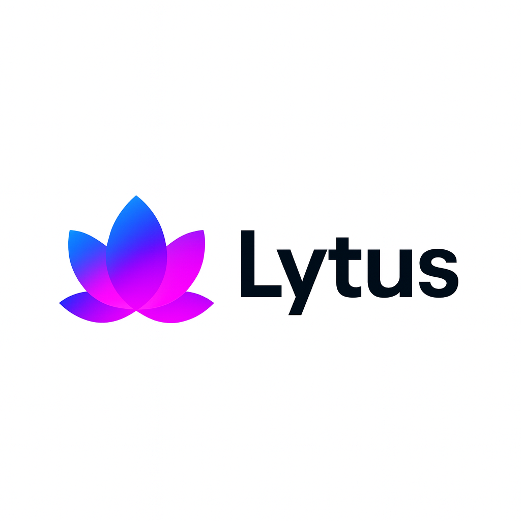 Lytus wordmark — Lytus Co. official wordmarked logo with lotus icon and Lytus text